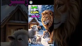 Wolf Attack! Sheep Babies & Lion Rescue urdu/hindi story #youtubeshorts #baby #ytshort #story