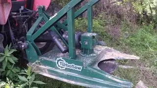 Using a Turbo Saw to Cut Down Invasive Brush