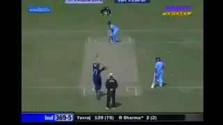 INDIA VS ENGLAND 1ST ODI (2008)- RAJKOT ! YUVRAJ SINGH'S 138* Powers India to Score 387 Runs 