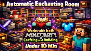 Making Automatic Enchanting Room 😱✨🔥 | Works with both Minecraft & Crafting and Building