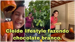Nossa querida Cleide lifestyle fazendo chocolate branco.