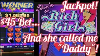 Rich Girl LOVE$ a $45 Bet! Valentine's Day Jackpots!