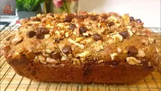 Banana Bread with Chocolate Chip | Moist Banana Bread Recipe| Banana Nut Bread Recipe