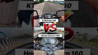 KTM vs Honda 🔥🤯 Duke 160 vs Unicorn 160 #shorts #unicorn160