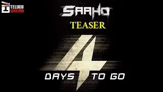 Prabhas SAAHO FIRST LOOK | 4 DAYS To Go | #Prabhas19 | Sujith | UV Creations | Telugu Cinema