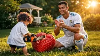 Cristiano Ronaldo Jr vs Messi Jr 😱 Crazy Fruit Race Battle | Who Wins? 🍓⚡