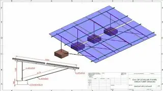 #Solar panel structure design how to use foundation with inclined connection for solar panel#
