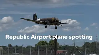 Plane spotting at Farmingdale Republic Airport (few interesting planes)