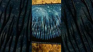 #leatherwallet #starrysky #night #forest #stars #milkyway