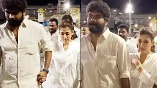 Nayanthara and her husband Visits Tirumala Temple | Nayanthara & Vignesh Shivan Visuals at Tirumala