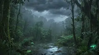 Rainy Night in Misty Forest | ASMR Rain Sounds for Deep Sleep