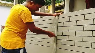 ইট পয়েন্টিং এর কাজ দেখুন সহজ পদ্ধতিতে।See the work of brick painting in a Simple.village c....