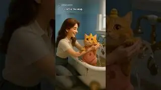 Orange kitten takes a mud bath #comedy #cat #cute #catlovers #cutecat #pets #funny