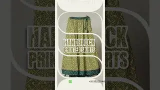 Chic Hand Block Print Skirts | theBlockart.com #HandBlockPrint #Skirts #TraditionalFashion