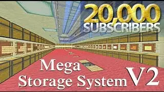 Minecraft Tutorial : 20k Special Mega Storage System V2 every Stackable item
