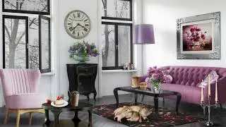 AMBIENCE | ELEGANT LIVING ROOM WITH LIGHT SNOWFALL OUTSIDE, KITTENS, COFFEE & CAKES, SOOTHING JAZZ