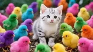 Catch Color Chicken, Cute Chicken, Duck, Rainbow Chicken, Rabbit, Cute Animals
