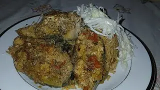 Pescado Guisado con moro de guandules #campo  #campo #pescado #guandules #comidacriolla
