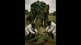 Title: 🐘Elephant Trapped by Alien Creature?! Can Scientists Save It? 😱🧪 #Shorts