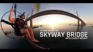 Flying Under the Skyway Bridge on a Paramotor (4K) (feat Chucky Wright) - BlueBox Shorts