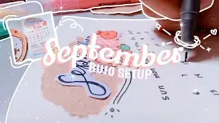 -ˋˏ september 2020 bujo setup ˎˊ- 🍉🌿 a clean and simple setup + relaxing bgm lofi music 🎧