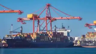Container Ships unloading in Fremantle
