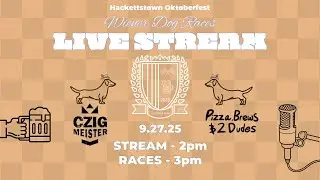 LIVE: Wiener Dog Races at Hackettstown Oktoberfest 2025 🏁🐶 | Pizza, Brews & Two Dudes