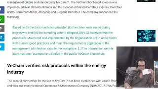 VeChain Onboards Carrefour, ACWA Power.  Dash Becomes Decentralized Cloud.  Tomochain Onboarding