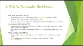 completing of TC application form