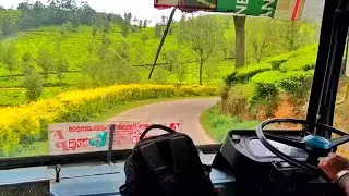 KSRTC Driving| Most Beautiful hill road in kerala| Munnar|Ashok leyland engine sound HD| Hill Rider