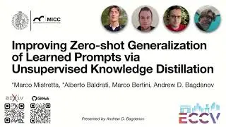 [ECCV] Improving Zero-shot Generalization of Learned Prompts via Unsupervised Knowledge Distillation