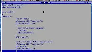Write a program to creat num.tex file which stores number. Find max value