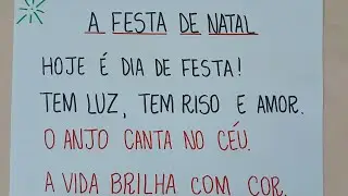 Aprendendo a Ler - Leitura - Mensagem de Natal  - Texto e Interpretação - Alfabetização - EJA