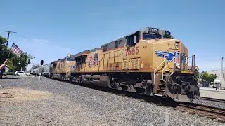 Southbound UP Grainer with Tier 4 down the Fresno Sub!
