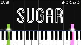 Zubi - Sugar (feat. Anatu) | EASY Piano Tutorial