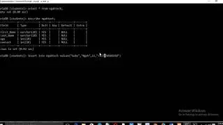 lesson 5: how to insert values or  insert multiple values in a table through command prompt