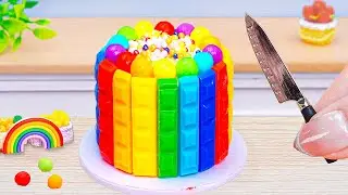 Twin Fondant Rainbow Cake 🌈 1000+ Satisfying Rainbow Chocolate Cake Recipes | Mini Bakery 🍫