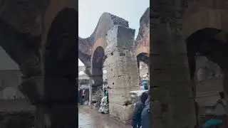 Walking into the Colosseum on a rainy day hits different 🌧️🏛️#shorts