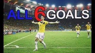 Los 6 goles de JAMES RODRIGUEZ en el mundial Brasil 2014