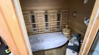 Far infrared sauna converted to a conventional sauna. ￼
