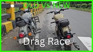 Drag race: Royal Enfield Classic 350 signals Marsh Grey Vs Desert Storm