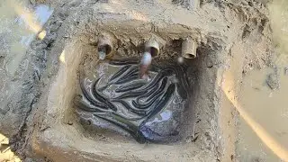 Amazing Man Make 5 Fish Trap Crab Trap &Eel Trap in Cambodia