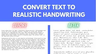 Convert text to realistic handwriting | Spotlight of the day series
