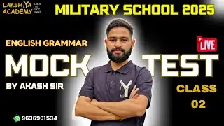 RMS English Mock Test &ndash; 02 | Live Class by Akash Singh Sir | Lakshya Academy Defence Coaching
