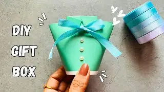 🩵Turn Paper Cup into a Cute Gift Box | DIY Gift Box Ideas #papercup #diy #giftbox