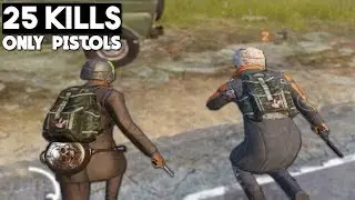 ONLY PISTOL CHALLENGE MUST WATCH! || 25 KILLS Duo vs Squad || PUBG Mobile