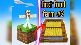My first farm in one block Survival world.