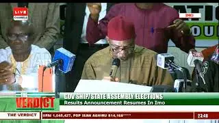INEC Declares Emeka Ihedioha Winner Of Imo Governorship Poll |The Verdict|