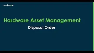 How to Generate a Disposal Order
