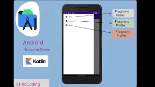 Navigation Drawer with Fragments in Android Studio || Kotlin